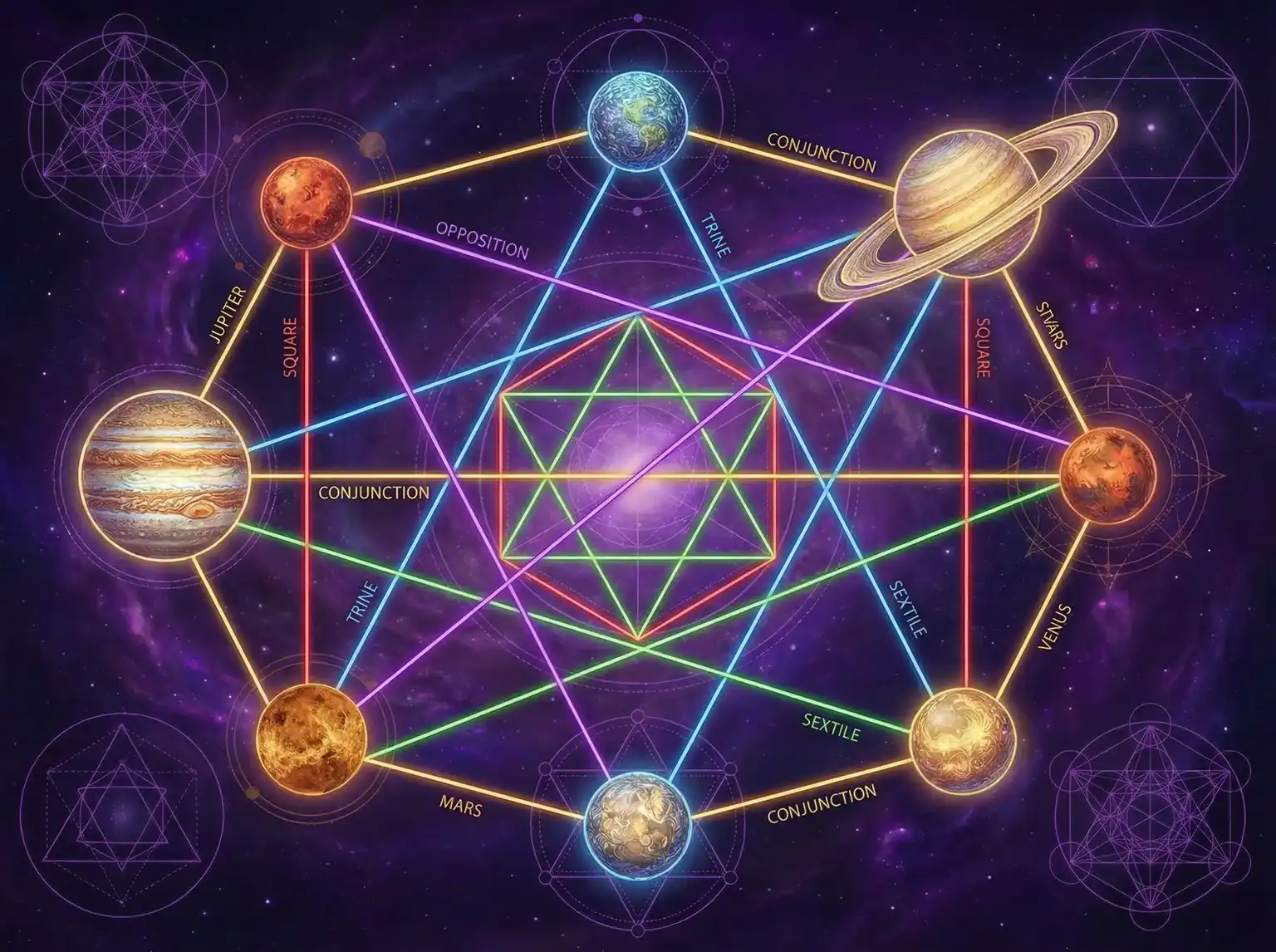 行星相位解读 - 爱与战 | 占星学进阶